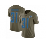 Men Nike Detroit Lions #31 D.J. Hayden Limited Olive 2017 Salute to Service NFL Jersey