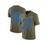 Men Nike Detroit Lions #34 Zach Zenner Limited Olive 2017 Salute to Service NFL Jersey
