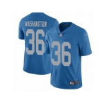 Men Nike Detroit Lions #36 Dwayne Washington Blue Alternate Vapor Untouchable Limited Player NFL Jersey