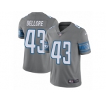 Men Nike Detroit Lions #43 Nick Bellore Limited Steel Rush Vapor Untouchable NFL Jersey