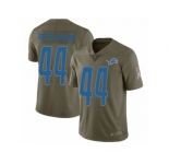 Men Nike Detroit Lions #44 Jalen Reeves-Maybin Limited Olive 2017 Salute to Service NFL Jersey