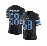 Men Nike Detroit Lions #58 Paul Worrilow Limited Black Rush Vapor Untouchable NFL Jersey