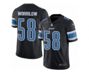 Men Nike Detroit Lions #58 Paul Worrilow Limited Black Rush Vapor Untouchable NFL Jersey