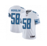 Men Nike Detroit Lions #58 Paul Worrilow White Vapor Untouchable Limited Player NFL Jersey