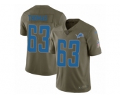 Men Nike Detroit Lions #63 Brandon Thomas Limited Olive 2017 Salute to Service NFL Jersey