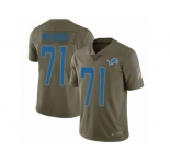 Men Nike Detroit Lions #71 Ricky Wagner Limited Olive 2017 Salute to Service NFL Jersey