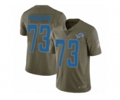 Men Nike Detroit Lions #73 Greg Robinson Limited Olive 2017 Salute to Service NFL Jersey