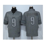 Men Nike Detroit Lions #9 Matthew Stafford Gray Stitched Gridiron Gray Limited Jersey