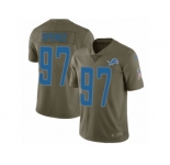 Men Nike Detroit Lions #97 Akeem Spence Limited Olive 2017 Salute to Service NFL Jersey