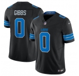 Men's Detroit Lions #0 Jahmyr Gibbs Black 2025 F.U.S.E. Vapor Limited Football Stitched Jersey