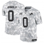 Men's Detroit Lions #0 Terrion Arnold 2024 F.U.S.E Arctic Camo Salute To Service Limited Stitched Football Jersey
