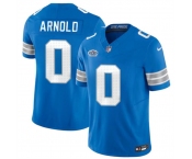 Men's Detroit Lions #0 Terrion Arnold New Blue 2024 With Dradt Patch F.U.S.E. Vapor Limited Stitched Jersey