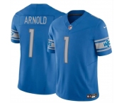 Men's Detroit Lions #1 Terrion Arnold Blue 2024 Draft F.U.S.E. Vapor Untouchable Limited Football Stitched Jersey