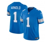 Men's Detroit Lions #1 Terrion Arnold New Blue 2024 Draft F.U.S.E. Vapor Limited Football Stitched Jersey