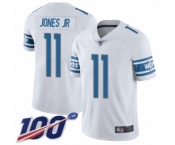 Men's Detroit Lions #11 Marvin Jones Jr White Vapor Untouchable Limited Player 100th Season Football Jersey