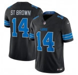 Men's Detroit Lions #14 Amon-Ra St. Brown Black 2024 F.U.S.E. 2nd Alternate Vapor Limited Stitched Jersey