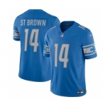 Men's Detroit Lions #14 Amon-Ra St. Brown Blue 2023 F.U.S.E. Vapor Untouchable Limited Stitched Jersey