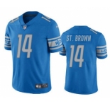 Men's Detroit Lions #14 Amon Ra St Brown Blue Vapor Untouchable Limited Stitched Jersey