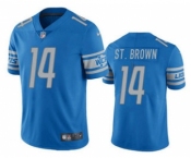Men's Detroit Lions #14 Amon Ra St Brown Blue Vapor Untouchable Limited Stitched Jersey