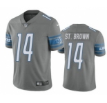 Men's Detroit Lions #14 Amon Ra St Brown Grey Vapor Untouchable Limited Stitched Jersey