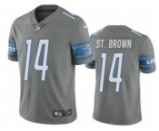 Men's Detroit Lions #14 Amon Ra St Brown Grey Vapor Untouchable Limited Stitched Jersey