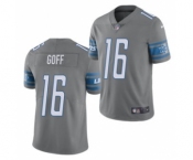 Men's Detroit Lions #16 Jared Goff Grey Color Rush Stitched Football Jersey