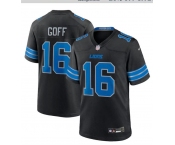 Men's Detroit Lions #16 Jared Goff Nike 2024 Black 2nd Alternate Limited Jersey