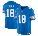 Men's Detroit Lions #18 Isaac TeSlaa Blue 2025 Draft F.U.S.E. Vapor Limited Football Stitched Jersey
