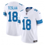 Men's Detroit Lions #18 Isaac TeSlaa White 2025 Draft F.U.S.E. Vapor Limited Football Stitched Jersey