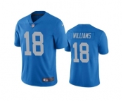 Men's Detroit Lions #18 Jameson Williams Blue Vapor Untouchable Limited Stitched Jersey
