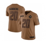 Men's Detroit Lions #20 Barry Sanders 2023 Brown Salute To Service Limited Football Stitched Jersey