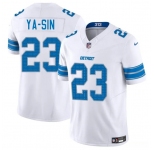 Men's Detroit Lions #23 Rock Ya-Sin White 2025 F.U.S.E. Vapor Limited Football Stitched Jersey