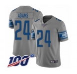Men's Detroit Lions #24 Andrew Adams Limited Gray Inverted Legend 100th Season Football Jersey