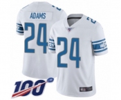 Men's Detroit Lions #24 Andrew Adams White Vapor Untouchable Limited Player 100th Season Football Jersey