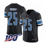 Men's Detroit Lions #25 Theo Riddick Limited Black Rush Vapor Untouchable 100th Season Football Jersey