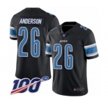 Men's Detroit Lions #26 C.J. Anderson Limited Black Rush Vapor Untouchable 100th Season Football Jersey