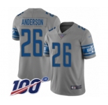 Men's Detroit Lions #26 C.J. Anderson Limited Gray Inverted Legend 100th Season Football Jersey