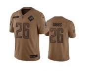 Men's Detroit Lions #26 Jahmyr Gibbs 2023 Brown Salute To Service Limited Football Stitched Jersey