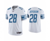 Men's Detroit Lions #28 Jermar Jefferson White Vapor Untouchable Limited Stitched Football Jersey