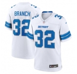 Men's Detroit Lions #32 Brian Branch White 2nd Alternate Game Nike Jersey