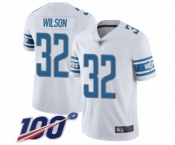 Men's Detroit Lions #32 Tavon Wilson White Vapor Untouchable Limited Player 100th Season Football Jersey