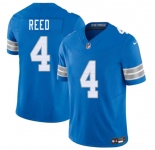 Men's Detroit Lions #4 D.J. Reed Blue 2025 F.U.S.E. Vapor Limited Football Stitched Jersey