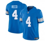 Men's Detroit Lions #4 D.J. Reed Blue 2025 F.U.S.E. Vapor Limited Football Stitched Jersey