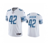 Men's Detroit Lions #42 Justin Jackson White Vapor Untouchable Limited Stitched Jersey
