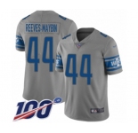 Men's Detroit Lions #44 Jalen Reeves-Maybin Limited Gray Inverted Legend 100th Season Football Jersey