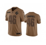 Men's Detroit Lions #46 Jack Campbell 2023 Brown Salute To Service Limited Football Stitched Jersey