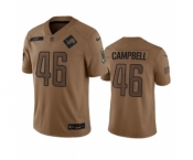 Men's Detroit Lions #46 Jack Campbell 2023 Brown Salute To Service Limited Football Stitched Jersey