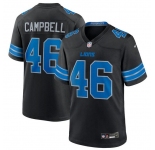 Men's Detroit Lions #46 Jack Campbell Black 2nd Alternate Vapor Limited Football Stitched Game Jersey