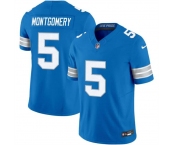 Men's Detroit Lions #5 David Montgomery Blue 2024 F.U.S.E. Vapor Limited Stitched Jersey