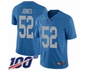 Men's Detroit Lions #52 Christian Jones Blue Alternate Vapor Untouchable Limited Player 100th Season Football Jersey